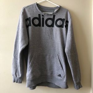 Grey adidas crewneck sweater